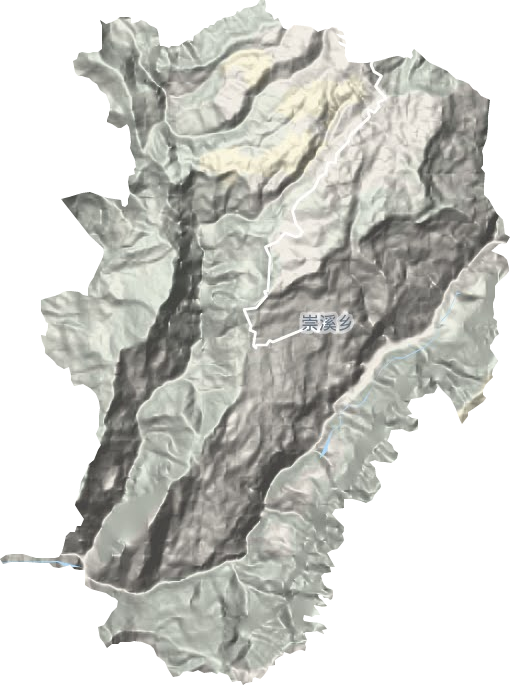 崇溪镇地形地图
