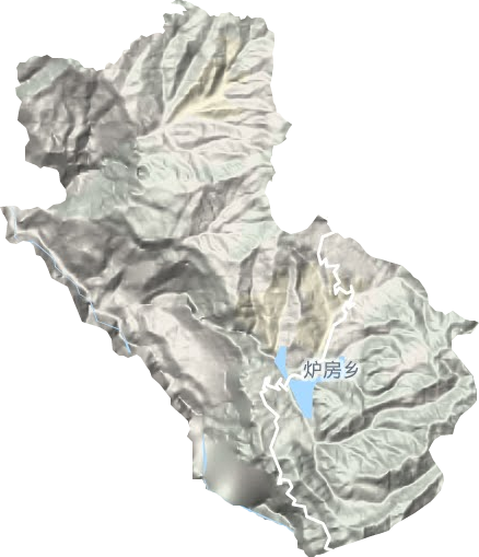 炉房乡地形地图