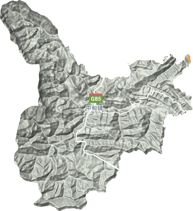 中和镇地形地图