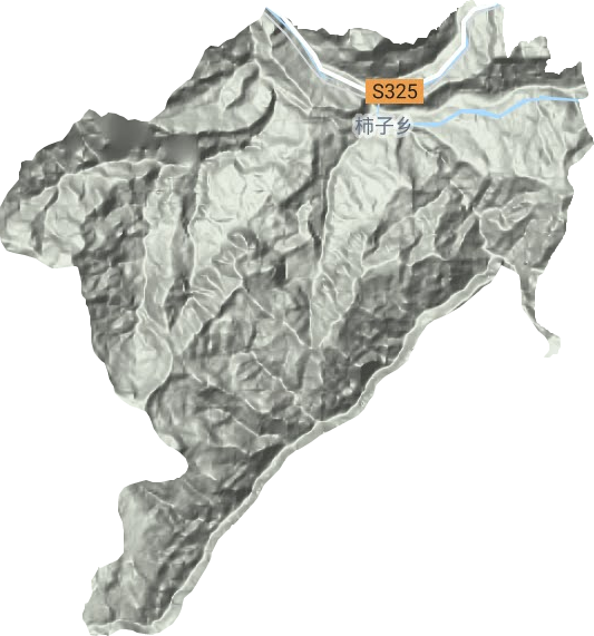 柿子镇地形地图