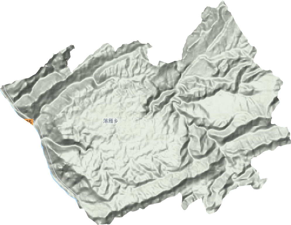 落雁乡地形地图