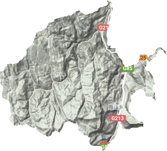 寿山镇地形地图