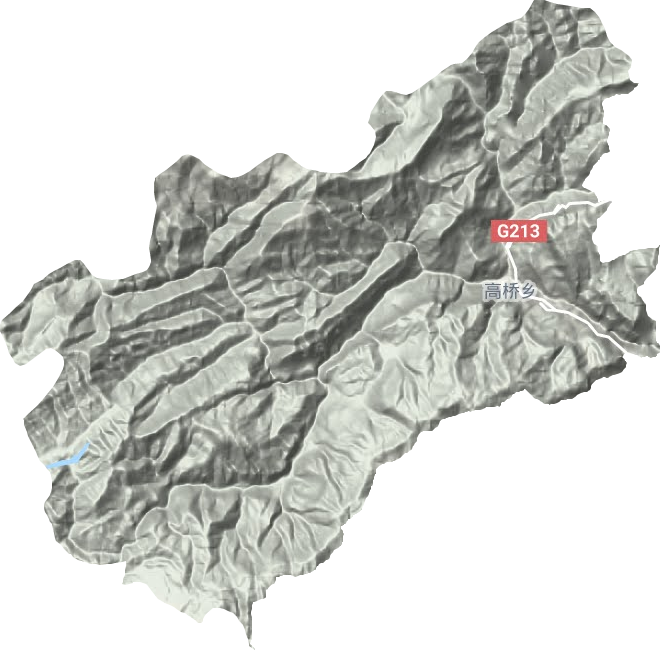 高桥镇地形地图