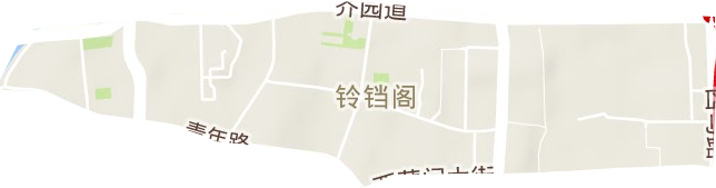铃铛阁街道地形地图
