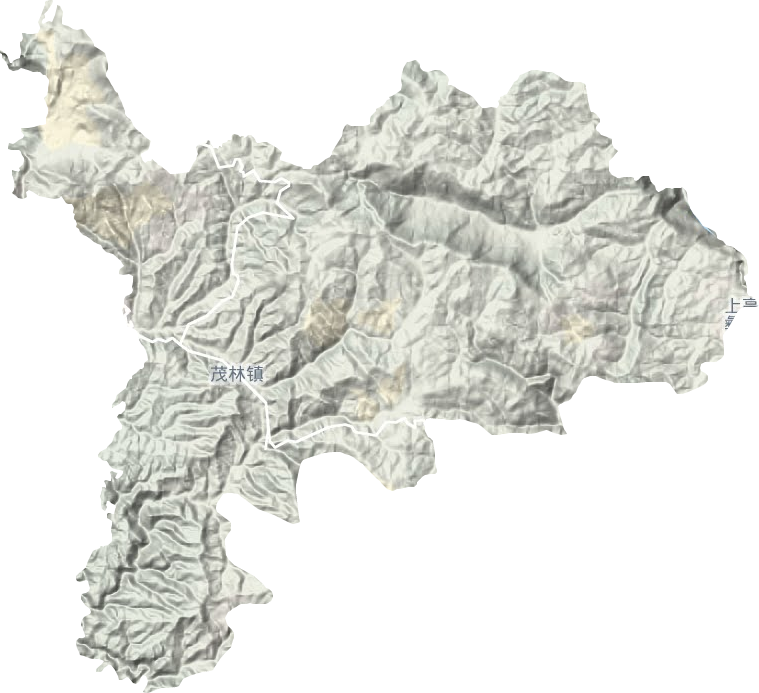 茂林镇地形地图