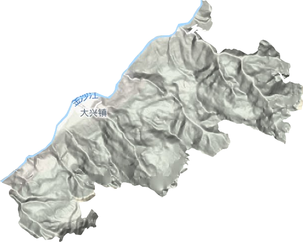 大兴镇地形地图