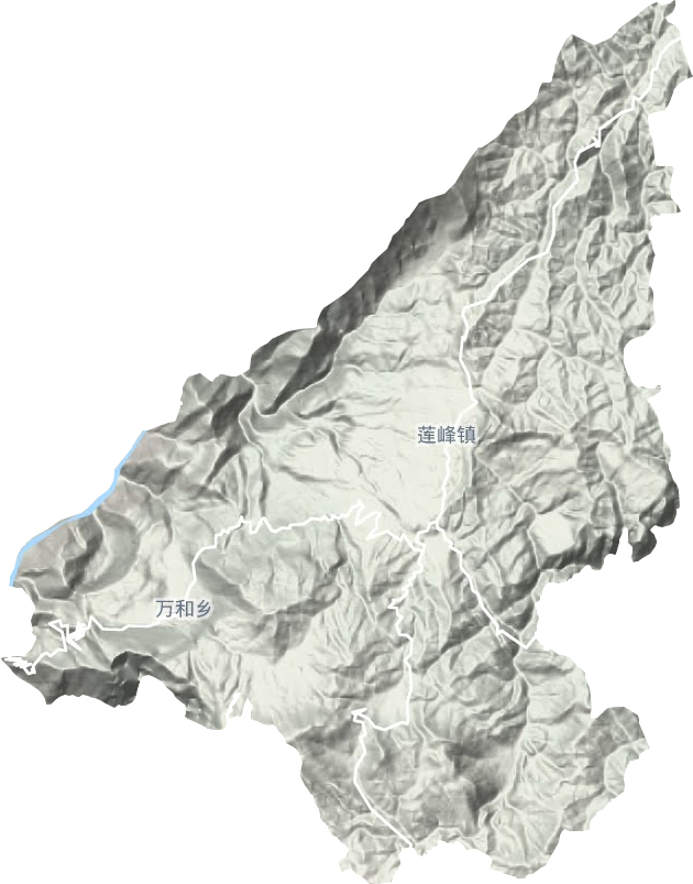 莲峰镇地形地图