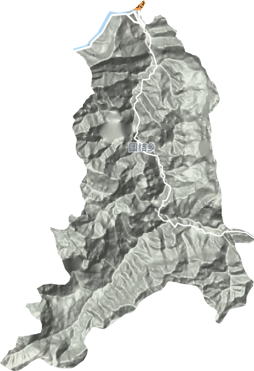 团结乡地形地图