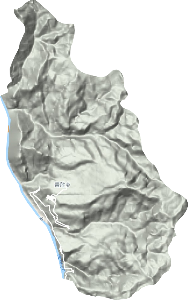 青胜乡地形地图