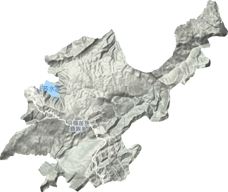 马楠苗族彝族乡地形地图