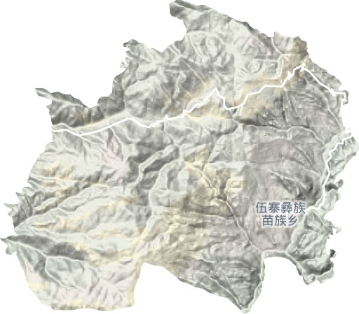 伍寨彝族苗族乡地形地图