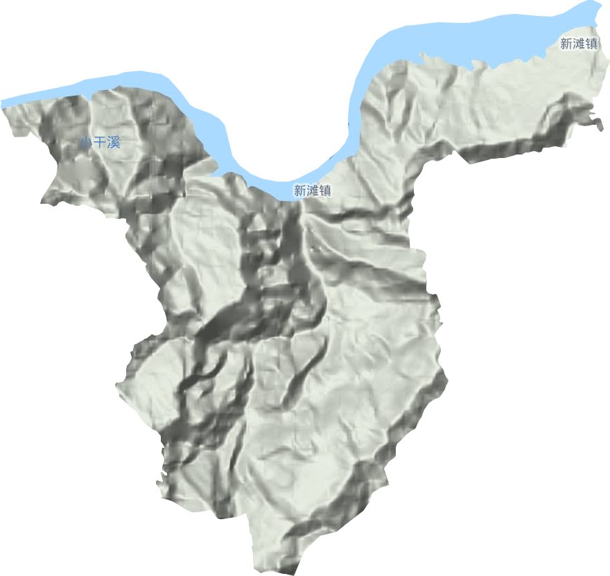 新滩镇地形地图