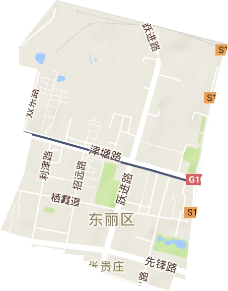 张贵庄街道地形地图