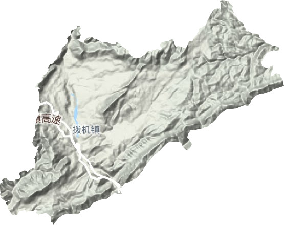 泼机镇地形地图