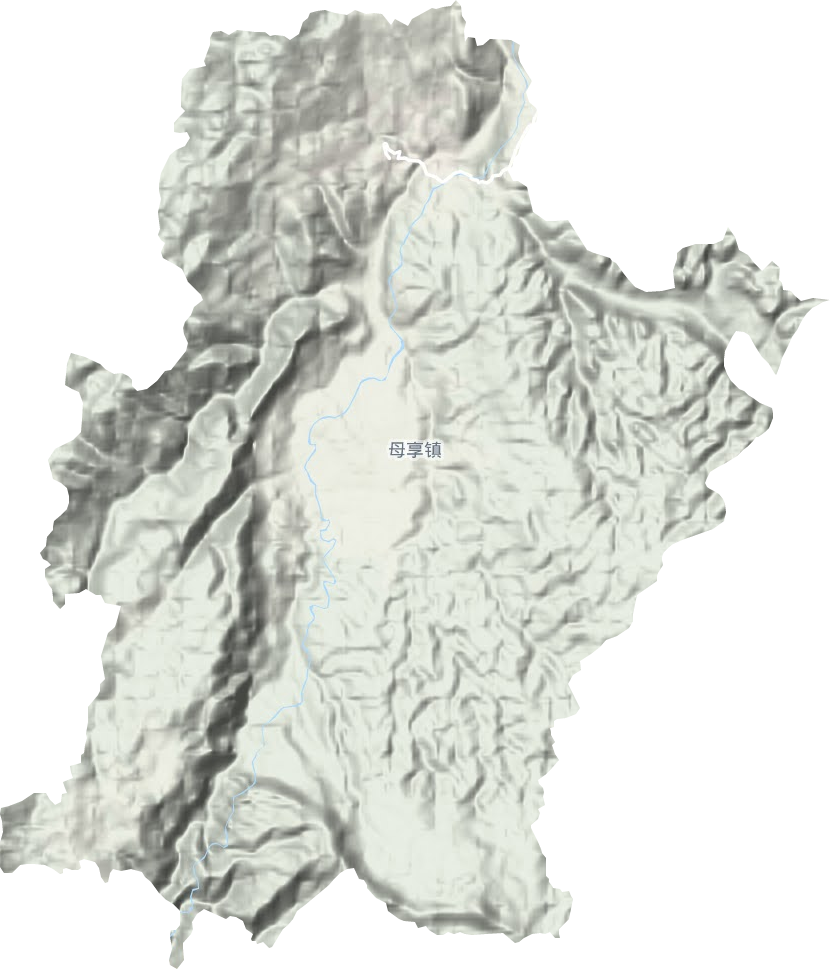 母享镇地形地图