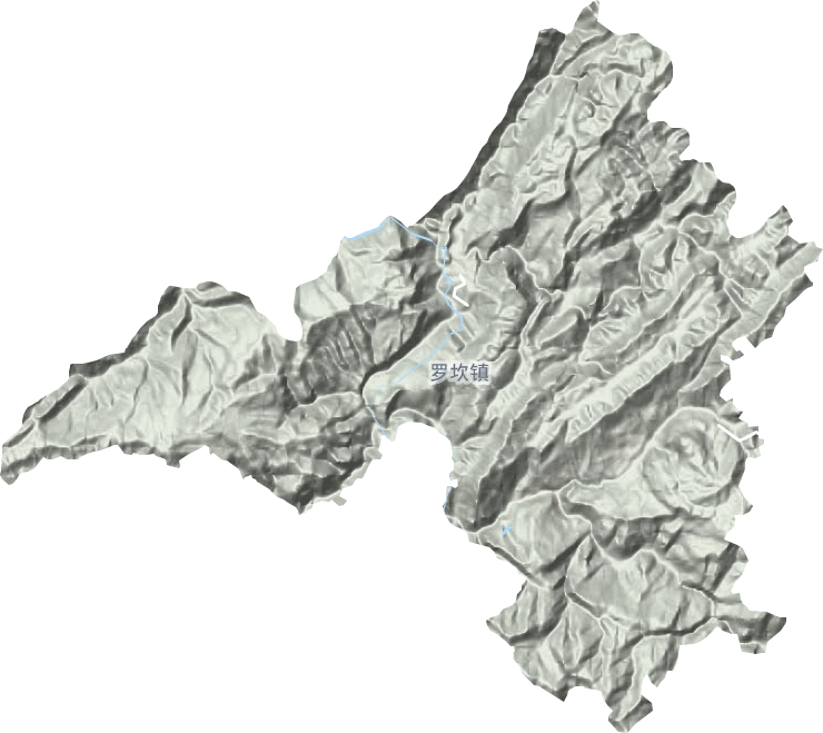 罗坎镇地形地图