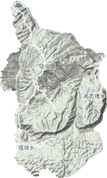 坡头镇地形地图