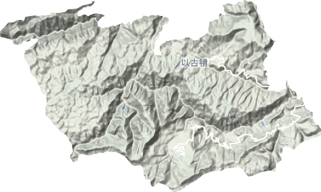 以古镇地形地图