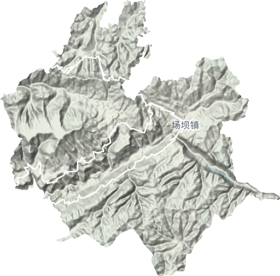 场坝镇地形地图