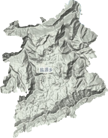 盐源镇地形地图