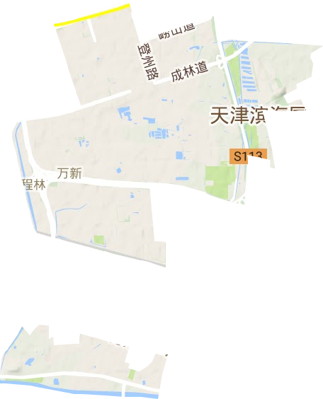 万新街道地形地图