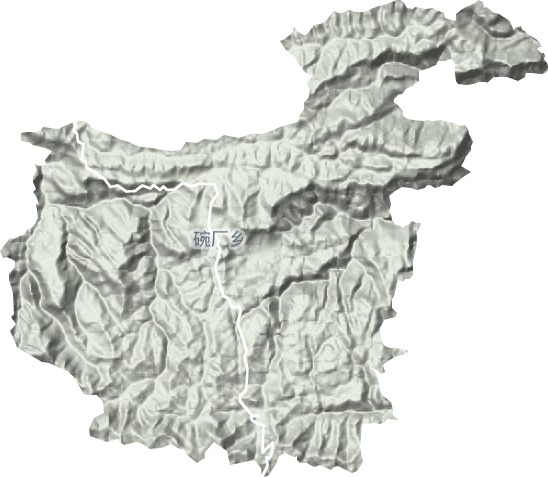 碗厂镇地形地图