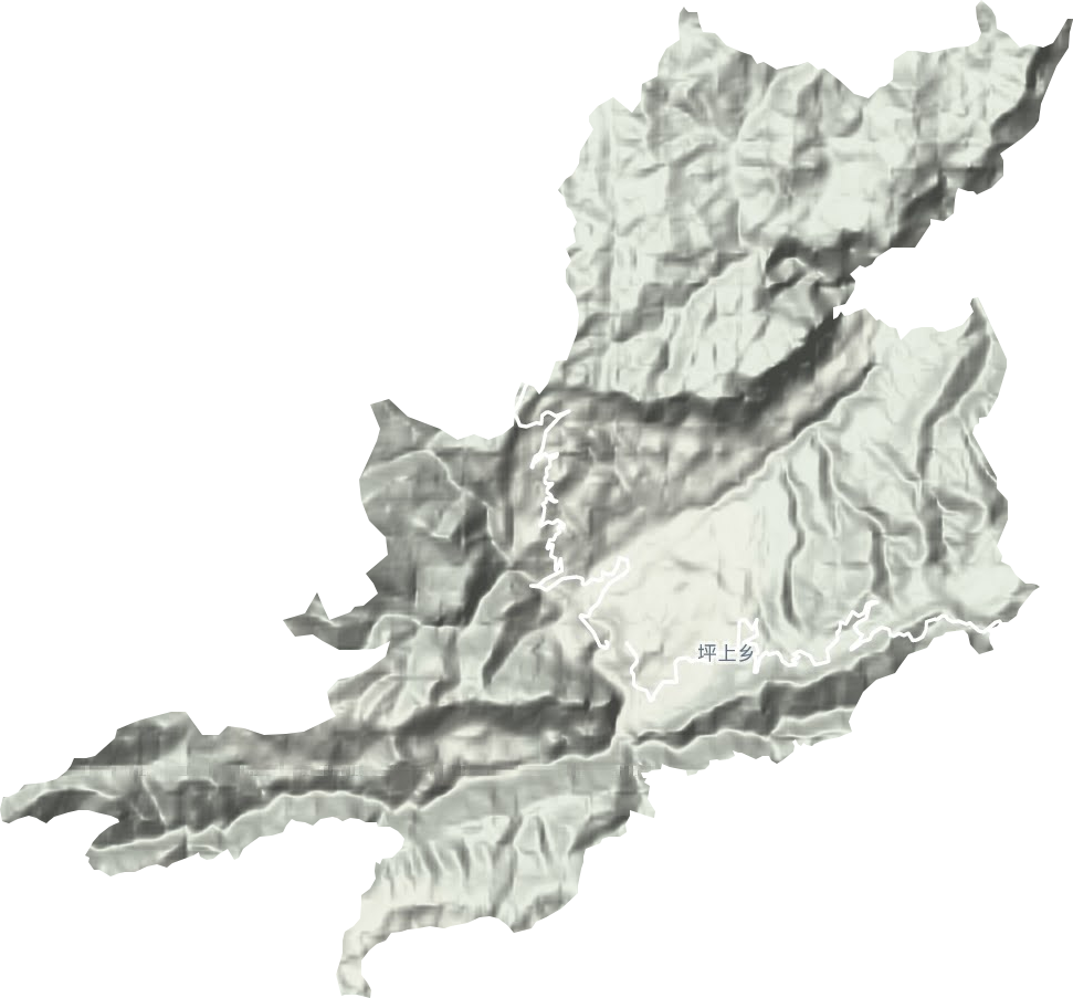 坪上镇地形地图