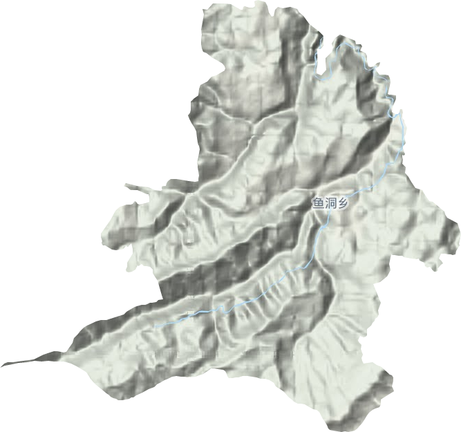 鱼洞乡地形地图