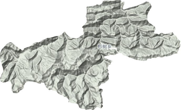 杉树乡地形地图