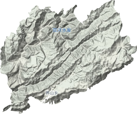 荞山镇地形地图