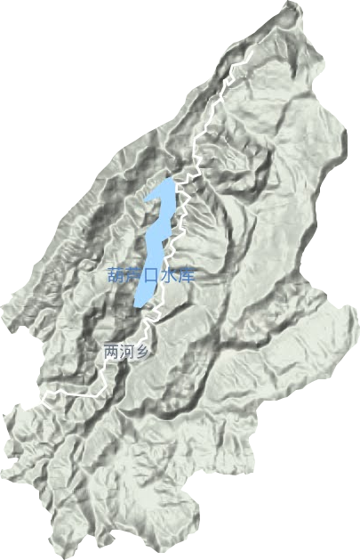 两河镇地形地图