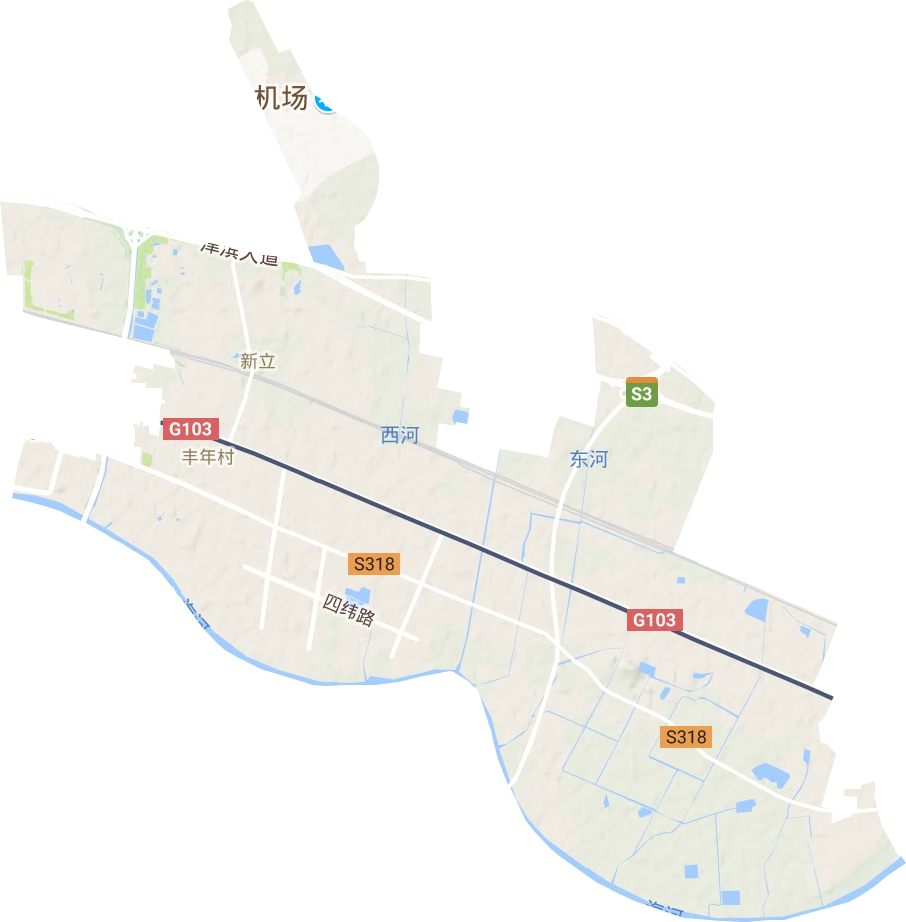 新立街道地形地图