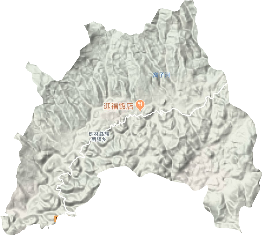 树林彝族苗族乡地形地图