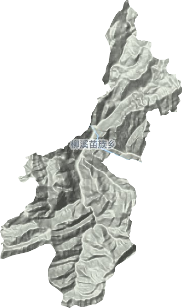 柳溪苗族乡地形地图