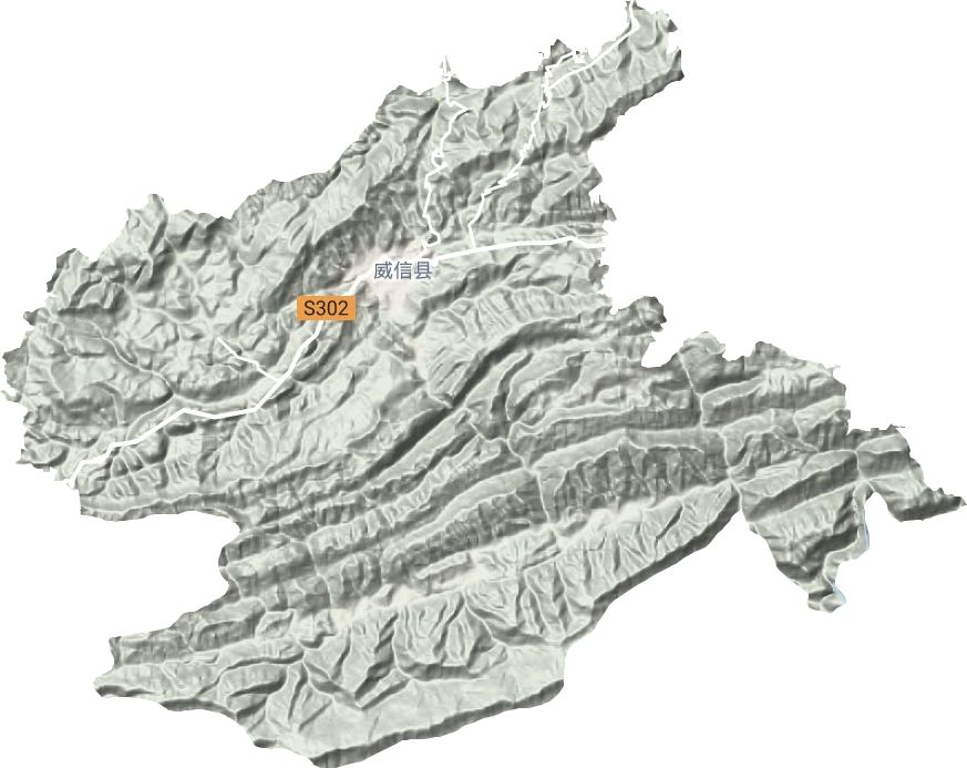 扎西镇地形地图