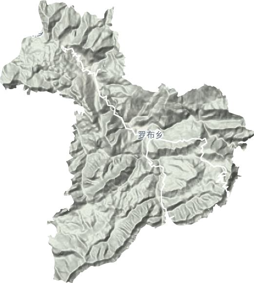 罗布镇地形地图