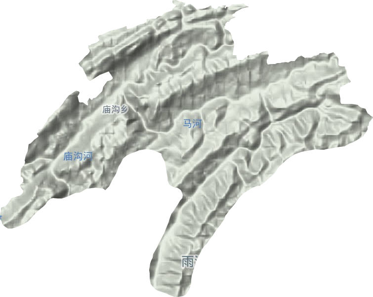 庙沟镇地形地图