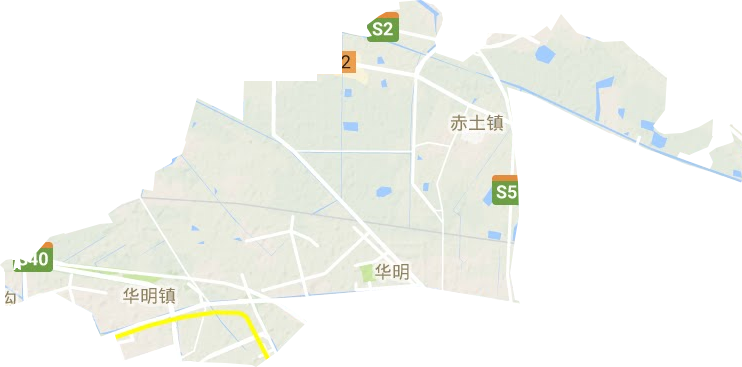 华明街道地形地图