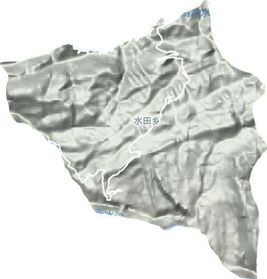 水田镇地形地图