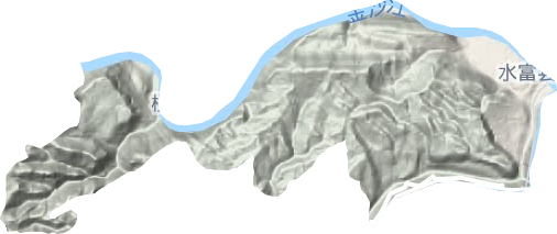 云富街道地形地图