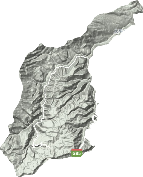 太平镇地形地图