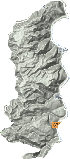 两碗镇地形地图