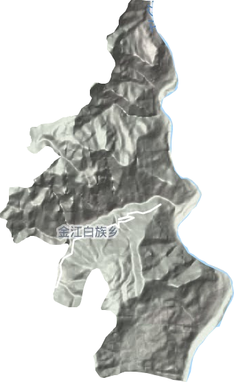 金江白族乡地形地图