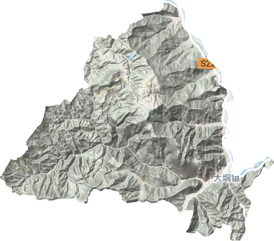 石鼓镇地形地图