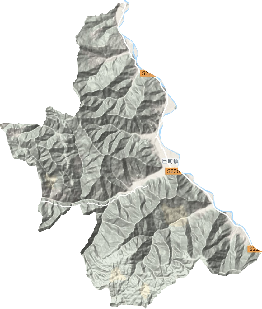 巨甸镇地形地图