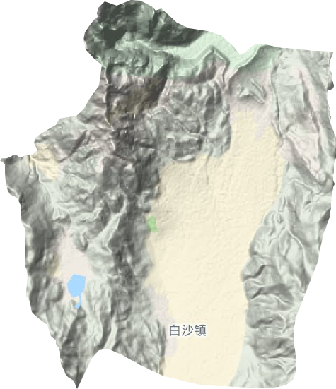 白沙镇地形地图