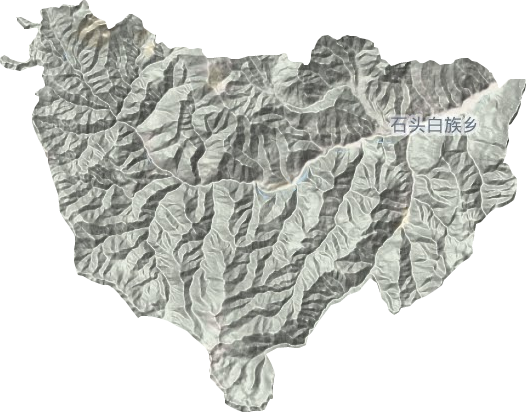 石头白族乡地形地图