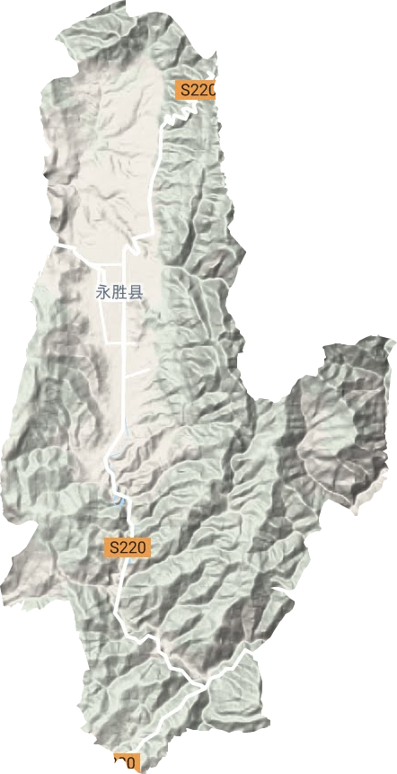 永北镇地形地图