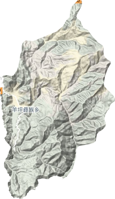 羊坪彝族乡地形地图