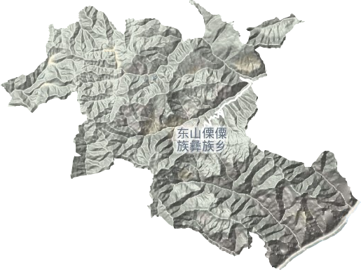 东山傈僳族彝族乡地形地图